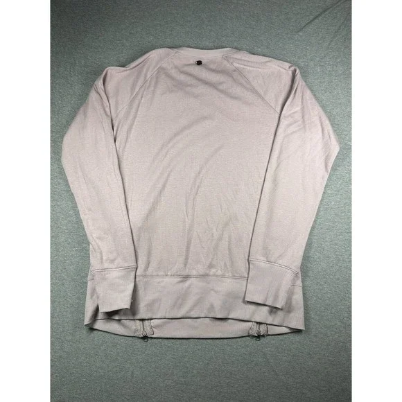 Gaiam Medium Women's Pink Lavender Lotus Zipper Sweatshirt Top - Picture 4 of 6